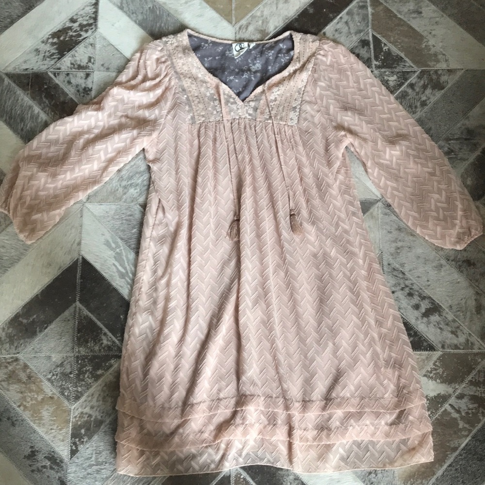 Blush peasant dress from Anthropologie
